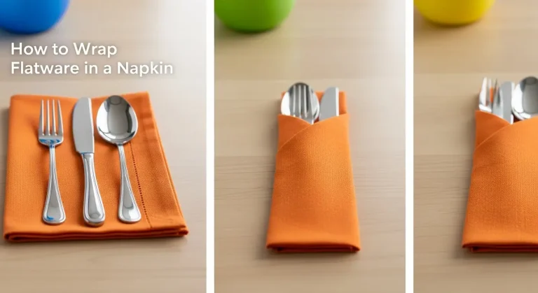 How to Wrap Flatware in Napkin
