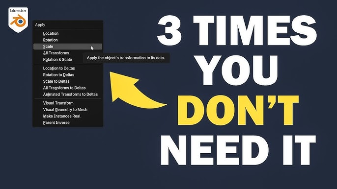 How to Apply All Transforms in Blender