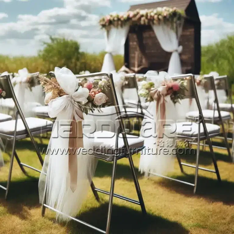 How to Decorate Folding Chairs for Wedding
