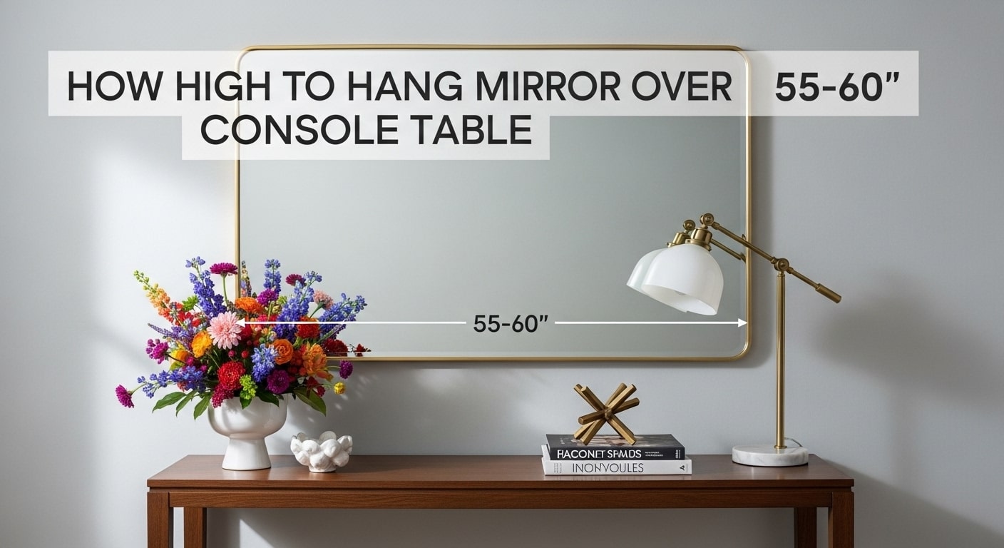 How High to Hang Mirror Over Console Table