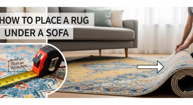 How to Place a Rug under a Sofa