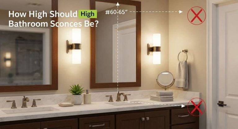 How High Should Bathroom Sconces Be