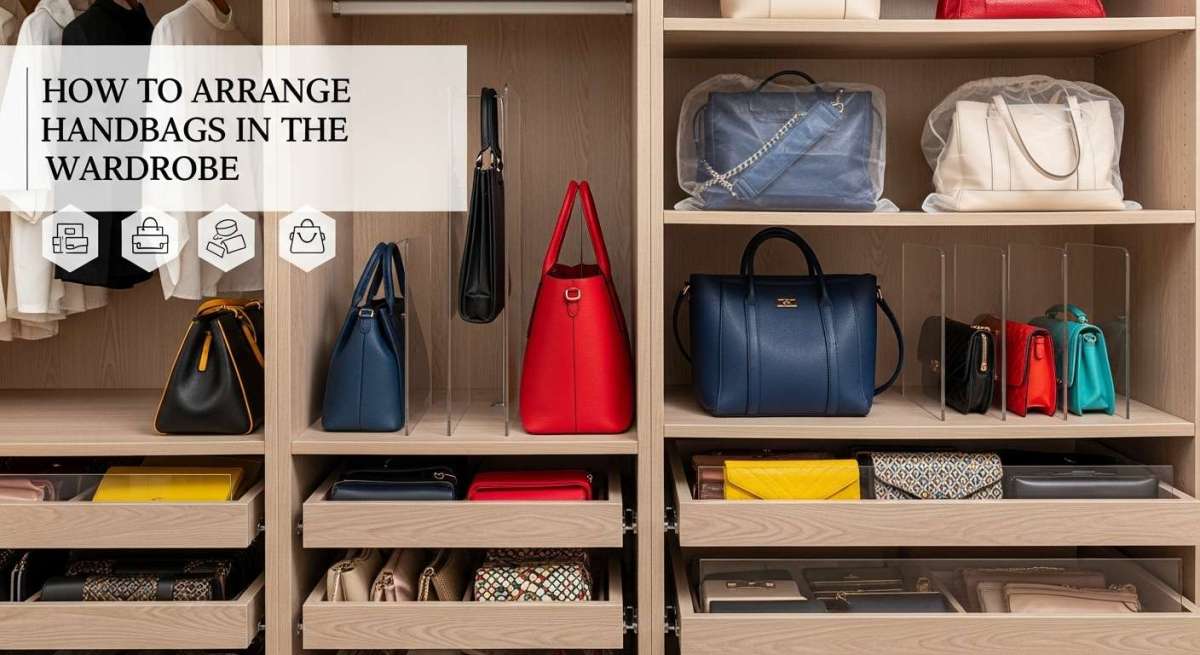 How to Arrange Handbags in Wardrobe